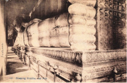 THAILANDE - Wat Pho - Bouddha Endormi - Carte Postale Ancienne - Thaïland