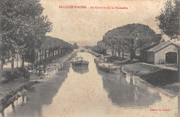 CPA 11 SALLELES D'AUDE / LE CANAL VU DE LA PASSERELLE - Andere & Zonder Classificatie