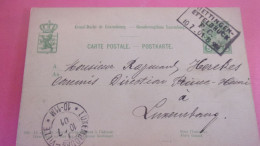 ENTIER POSTAL 1901 LUXEMBOURG  BETTINGEN ETTELBRUCK FC - Postwaardestukken