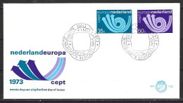 PAYS-BAS. N°982-3 Sur Enveloppe 1er Jour (FDC) De 1973. Europa'73. - 1973