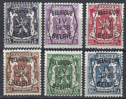 (BL18)   PRE 351/56  6 Valeurs ** - Typo Precancels 1936-51 (Small Seal Of The State)