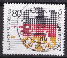 (1309) BRD 1987 Volkszählung O/used (A3-10) - Gebraucht