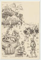 Vendanges En Languedoc Au Moyen-Age - Montferrier Et Le Pic St Loup  (illustration De G.Jeanjean) - Languedoc-Roussillon