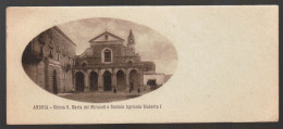 ANDRIA - PUGLIA - 1924 - CHIESA DI S.MARIA DEI MIRACOLI E COLONIA AGRICOLA UMBERTO 1° - MINI CARTOLINA(cm 14 X 6) - Andria
