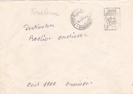 AMOUNT 2, CRAIOVA, MACHINE PRINTED INK STAMPS ON COVER, 1991, ROMANIA - Storia Postale