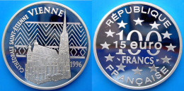 FRANCE 100 F 1996 SILVER PROOF VIENNA CATTEDRALE S.STEFANO CHURCH CHATHEDRAL PESO 22,2g TITOLO 0,900 CONSERVAZIONE FONDO - 100 Francs