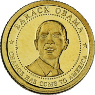 Libéria, Barack Obama, 5 Dollars, 2009, Proof, FDC, Or - Liberia