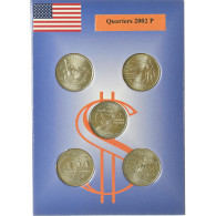 France, Quarters Set, 2002, Philadelphie, SPL, Cupronickel Plaqué Cuivre - Lotes Mixtos