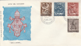 POSTE VATICANE - 4  Valori Da L.15 E L.30 L. 55 E L.150, Primo Giorno Di Emissione Su Busta - Used Stamps