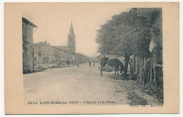 CPA - LIGNIERES-AUX-BOIS (Meuse) - L' Eglise Et La Place - Autres & Non Classés