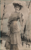 Portugal , 1909 , Fashion , Woman , From Porto To Caldas De Moledo , D. Carlos I Stamp - Mode