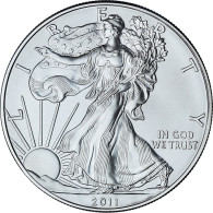 États-Unis, Silver Eagle, 1 Dollar, 1 Oz, 2011, Philadelphie, FDC, Argent - Argento
