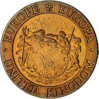 Royaume-Uni, 1/4 Ecu Europa, 1992, Tower Mint, BU, SPL+, Bronze - Otros