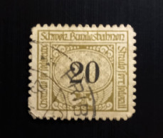 Suisse 1900 (s) Chemin De Fer Fédéraux –  20C Used - Telégrafo