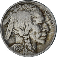 États-Unis, Buffalo Nickel, 5 Cents, 1937, Philadelphie, TB+, Du Cupronickel - 1913-1938: Buffalo