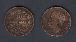 Italie, 10 Centisimi, 10c, 1893 BI, Birmingham, Umberto I, KM# 27.1 - L'atelier De Heaton - 1878-1900 : Umberto I