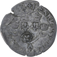 France, Louis XIII, Quinzain (Douzain Contremarqué), 1551, Paris, TTB, Billon - 1610-1643 Louis XIII Le Juste