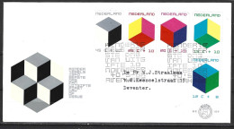 PAYS-BAS. N°921-5 Sur Enveloppe 1er Jour (FDC) De 1970. Cubes. - FDC