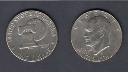 USA, Etats Unis, One Dollar, 1976 D, KM# 206, Schön# 207, 1 Dollar - 1971-1978: Eisenhower