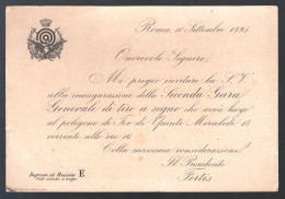 INVITO A GARA DI TIRO A SEGNO A TOR DI QUINTO (ROMA) NEL 1895 CON DISEGNO DEL CAMPO DI TIRO (STAMP314) - Shooting (Weapons)