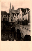 Chartres - La Cathédrale Vue Du Pont Bouju - Illustration Ou Peinture Non Signée - Chartres