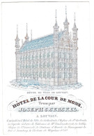 Belgique "Carte Type Porcelaine" Porseleinkaart, Hotel De La Cour De Mons à Louvain, Leuven , Dim:90x134mm - Porzellan