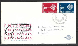 PAYS-BAS. N°871-2 Sur Enveloppe 1er Jour (FDC) De 1968. Europa'68. - 1968