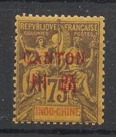 CANTON - 1901 - N°YT. 14 - Type Groupe 75c Violet Sur Jaune - Neuf Luxe ** / MNH / Postfrisch - Neufs