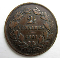 2 1/2 Centimes Luxemburg Münze Von 1901 - Luxembourg