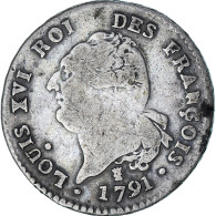 France, Louis XVI, 30 Sols François, 1791 / AN 3, Limoges, TB, Argent - Other & Unclassified