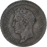 Monaco, Honore V, Décime, 1838, Monaco, TTB, Cuivre, Gadoury:MC105, KM:97.1 - 1819-1922 Onorato V, Carlo III, Alberto I