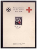 Böhmen Und Mähren (023199) Propaganda Gedenkblatt Kriegshilfswerk Rote Kreuz Engel SB 131e, Gest Prag 23.10.1943 - Briefe U. Dokumente