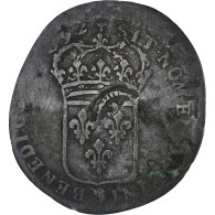 France, Louis XIII, Quinzain (Douzain Contremarqué), 1592, TTB, Billon - 1610-1643 Louis XIII The Just