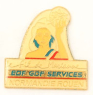 Pin's EDF GDF Services - LE FIL DE MARIANNE - Normandie Rouen - Buste De Marianne - Ac.Co - M684 - EDF GDF