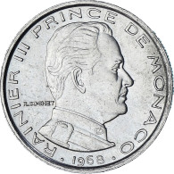 Monaco, Rainier III, Franc, 1968, SUP, Nickel, Gadoury:MC 150, KM:140 - 1960-2001 Nieuwe Frank