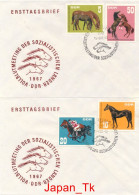 DDR Mi. Nr. 1302-1305 Vollblutmeeting Der Sozialistischen Länder, Hoppegarten - FDC - Siehe Scan - 1950-1970