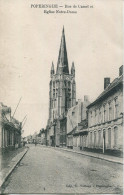 BELGIUM - POPERINGHE  - RUE DE CASSEL ET EGLISE NOTRE-DAME  Wwi33 - Poperinge