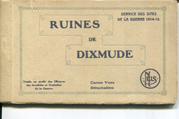 MILITARY - BELGIUM - DIXMUDE - BOOKLET Of 9 POSTCARDS Of WWI RUINS  Ww132 - Diksmuide