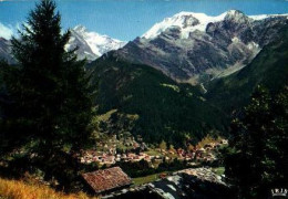 LES CONTAMINES MONTJOIE.La Station , Le Bionnassay , Le Mont Blanc , Les Domes De Miage - Contamine-sur-Arve