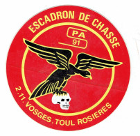 Ancien Autocollant Armée De L'Air - Escadron De Chasse 2/11 Vosges Toul-Rosières SPA 91 - Aviazione