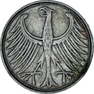 Monnaie, République Fédérale Allemande, 5 Mark, 1951, Karlsruhe, TB+, Argent - 5 Mark