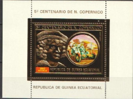 Guinea Equat. 1973, 500th Copernicus, GOLD Block - Guinée Equatoriale