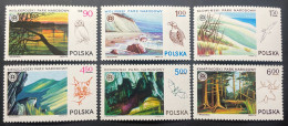 Poland 1977 MiNr. 2445 - 2450 Polen National Parks Animals Bats Birds Owls 6v MNH **   4.00 € - Fledermäuse