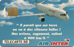 CARTE-PRIVEE-02/91-D590-50U-SO3-AIR INTER 2-N° Lot A113502-Utilisé-TBE - Privées