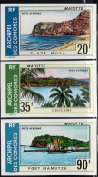 COMORO ISLANDS(1974) Views Of Mayotte. Set Of 3 Imperforates. Scott No C62-4. - Autres & Non Classés