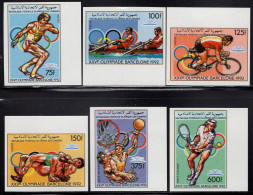 COMOROS(1989) Barcelona Olympics. Set Of 6 Imperforates. Scott Nos 706-11. - Comores (1975-...)