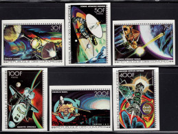 COMOROS(1977) Space Exploration. Set Of 6 Imperforates. Scott Nos 275-80. - Comores (1975-...)