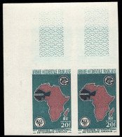 FRENCH WEST AFRICA(1958) Map. Imperforate Pair. Tourism. Scott No 75, Yvert No 64. - Altri & Non Classificati