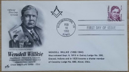 Wendell Willkie, Quincy Lodge No 230, King George VI, Freemasonry, Masonic Very Limited Only 100 Covers Made With Signed - Freemasonry