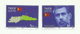 East Timor 2002 - Independence Set Xanana Gusmão And Map - East Timor